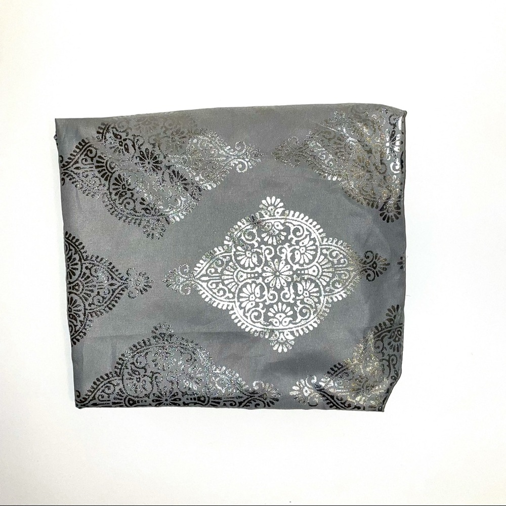 Silver Platinum Grey Shower Curtain Shimmery